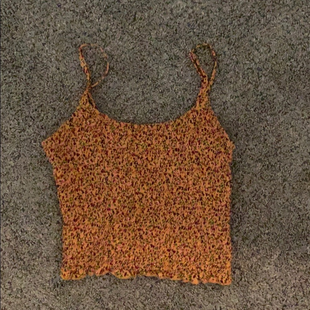 Smocked cropped tank